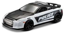 Nissan  - Skyline GT-R R35 2009 black/white - 1:64 - Maisto - 15494-15929 - mai15494-15929 | Toms Modelautos