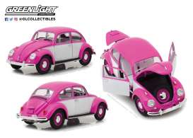 Volkswagen  - Beetle rhd 1967 pink/white - 1:18 - GreenLight - 13512 - gl13512 | Toms Modelautos