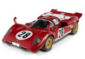 Ferrari  - 1970 red/white - 1:18 - Hotwheels Elite - mvN2047 - hwmvN2047 | Toms Modelautos