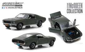 Ford - Mustang GT fastback 1968 green - 1:18 - GreenLight - gl13523 | Tom's Modelauto's Ford - Mustang GT fastback 1968 green - 1:18 - GreenLight - gl13523 | Tom's Modelauto's