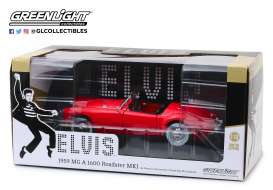 MG  - A MKI 1600 Roadster *Elvis* 1959 red - 1:18 - GreenLight - 13524 - gl13524 | Toms Modelautos