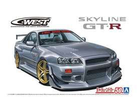 Nissan  - Skyline C-West BNR34 GT-R 2002  - 1:24 - Aoshima - 06149 - abk06149 | Toms Modelautos