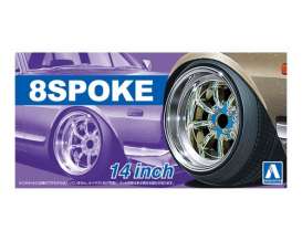 Wheels &amp; tires Rims & tires - 1:24 - Aoshima - 05376 - abk05376 | Toms Modelautos