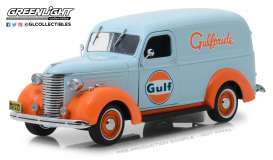 Chevrolet - Panel Truck 1939 light blue/orange - 1:24 - GreenLight - gl85011 | Tom's Modelauto's Chevrolet - Panel Truck 1939 light blue/orange - 1:24 - GreenLight - gl85011 | Tom's Modelauto's