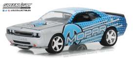 Dodge  - Challenger *Mopar* 2009 blue/ light blue/ grey - 1:64 - GreenLight - 29962 - gl29962 | Toms Modelautos