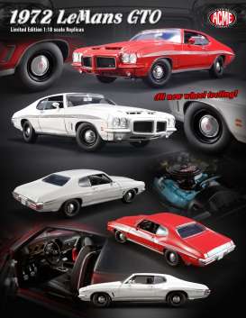 Pontiac - GTO 454 HO 1972 red - 1:18 - Acme Diecast - acme1801210 | Tom's Modelauto's Pontiac - GTO 454 HO 1972 red - 1:18 - Acme Diecast - acme1801210 | Tom's Modelauto's