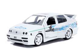 Volkswagen - Jetta A3 F&F 1995 white/blue - 1:32 - Jada Toys - 99592 - jada99592 | Tom's Modelauto's Volkswagen - Jetta A3 F&F 1995 white/blue - 1:32 - Jada Toys - 99592 - jada99592 | Tom's Modelauto's