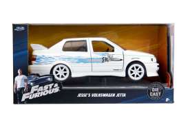 Volkswagen  - Jetta A3 F&F 1995 white/blue - 1:32 - Jada Toys - 99592 - jada99592 | Toms Modelautos