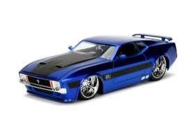 Ford  - Mustang Mach I V-spek 1973 candy blue/black - 1:24 - Jada Toys - 99971b - jada99971b | Toms Modelautos