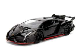 Lamborghini  - Veneno 2017 glossy black - 1:32 - Jada Toys - 30101bk - jada30101bk | Toms Modelautos