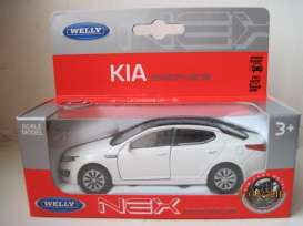 Kia  - white - 1:34 - Welly - 43697w - welly43697w | Toms Modelautos