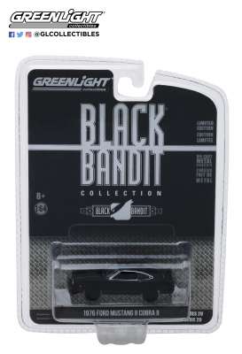 Ford - Mustang II Cobra 1976 black - 1:64 - GreenLight - gl27960E | Tom's Modelauto's Ford - Mustang II Cobra 1976 black - 1:64 - GreenLight - gl27960E | Tom's Modelauto's
