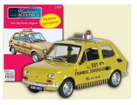 Polski Fiat  - 126P  yellow - 1:43 - Magazine Models - PC126pPD - magPCfi126pPD | Toms Modelautos