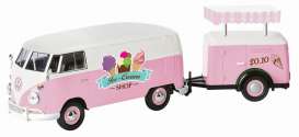 Volkswagen  - T2 van pink/white - 1:24 - Motor Max - 79672 - mmax79672 | Toms Modelautos