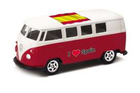 Volkswagen - T1 Bus 1962 red/white - 1:64 - Welly - welly52221SP | Tom's Modelauto's Volkswagen - T1 Bus 1962 red/white - 1:64 - Welly - welly52221SP | Tom's Modelauto's
