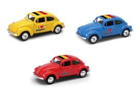 Volkswagen  - Beetle 1963 various - 1:64 - Welly - 52222BEL - welly52222BEL | Toms Modelautos