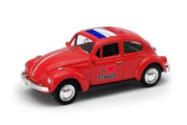 Volkswagen - Beetle 1963 red/white - 1:64 - Welly - welly52222FR | Tom's Modelauto's Volkswagen - Beetle 1963 red/white - 1:64 - Welly - welly52222FR | Tom's Modelauto's