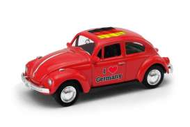 Volkswagen - Beetle 1963 red/white - 1:64 - Welly - welly52222GE | Tom's Modelauto's Volkswagen - Beetle 1963 red/white - 1:64 - Welly - welly52222GE | Tom's Modelauto's