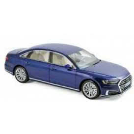 Audi - A8 L 2017 blue metallic - 1:18 - Norev - nor188365 | Tom's Modelauto's Audi - A8 L 2017 blue metallic - 1:18 - Norev - nor188365 | Tom's Modelauto's