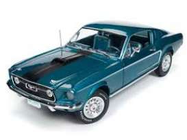 Ford - Mustang 2+2 1968 gulfstream - 1:18 - Auto World - AMM1132 | Tom's Modelauto's Ford - Mustang 2+2 1968 gulfstream - 1:18 - Auto World - AMM1132 | Tom's Modelauto's