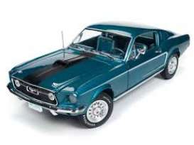 Ford  - Mustang 2+2 1968 gulfstream - 1:18 - Auto World - 1132 - AMM1132 | Toms Modelautos