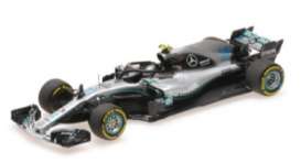 Mercedes Benz Petronas - W09 2018 silver-green - 1:43 - Minichamps - 410180077 - mc410180077 | Toms Modelautos