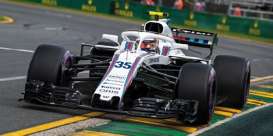 Williams Mercedes Benz - FW41 2018 white/red-blue stripes - 1:43 - Minichamps - 417180035 - mc417180035 | Toms Modelautos