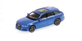 Audi  - A6 2018 blue - 1:87 - Minichamps - 870018112 - mc870018112 | Toms Modelautos