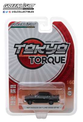Nissan - Skyline 2000 GT-R 1969 black - 1:64 - GreenLight - 47010A - gl47010A | Tom's Modelauto's Nissan - Skyline 2000 GT-R 1969 black - 1:64 - GreenLight - 47010A - gl47010A | Tom's Modelauto's