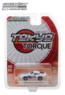 Datsun  - 240Z 1970 white/red/blue - 1:64 - GreenLight - 47010B - gl47010B | Toms Modelautos