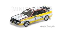 Audi - Quattro A2 1984 yellow/white - 1:18 - Minichamps - mc155841103 | Tom's Modelauto's Audi - Quattro A2 1984 yellow/white - 1:18 - Minichamps - mc155841103 | Tom's Modelauto's