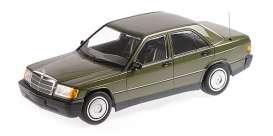 Mercedes Benz  - 190E 1982 green - 1:18 - Minichamps - 155037001 - mc155037001 | Toms Modelautos