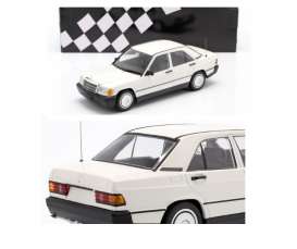 Mercedes Benz  - 190E 1982 white - 1:18 - Minichamps - 155037002 - mc155037002 | Toms Modelautos