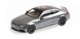 Mercedes Benz  - AMG C63 2015 grey - 1:87 - Minichamps - 870037022 - mc870037022 | Toms Modelautos