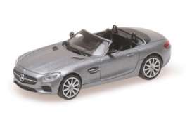 Mercedes Benz  - AMG GTS 2017 grey - 1:87 - Minichamps - 870037130 - mc870037130 | Toms Modelautos