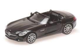 Mercedes Benz  - AMG GTS 2017 black - 1:87 - Minichamps - 870037131 - mc870037131 | Toms Modelautos