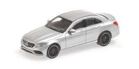 Mercedes Benz  - AMG C63 2017 silver - 1:87 - Minichamps - 870038101 - mc870038101 | Toms Modelautos