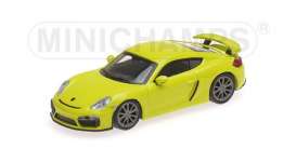 Porsche  - Cayman GT4 2016 green-yellow - 1:87 - Minichamps - 870066122 - mc870066122 | Toms Modelautos