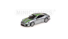 Porsche  - 911 R 2016 silver - 1:87 - Minichamps - 870066225 - mc870066225 | Toms Modelautos