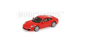 Porsche  - 911 Carrera 2011 red - 1:87 - Minichamps - 877060220 - mc877060220 | Toms Modelautos