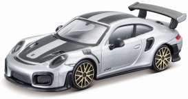 Porsche  - 911 GT2 RS silver/black - 1:43 - Bburago - 30388 - bura30388 | Toms Modelautos