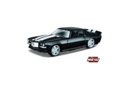 Chevrolet  - Camaro 1971 black/white - 1:64 - Bburago - 59042bk - bura59042bk | Toms Modelautos