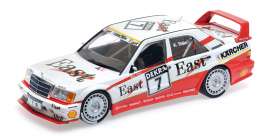 Mercedes Benz  - 190E 1991 white/red - 1:18 - Minichamps - 155913607 - mc155913607 | Toms Modelautos
