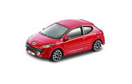 Peugeot  - 207 2007 red - 1:43 - Bburago - 30141r - bura30141r | Toms Modelautos