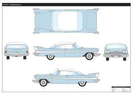 Plymouth  - Fury 1958 light blue/white - 1:18 - Motor Max - 73115b - mmax73115b | Toms Modelautos