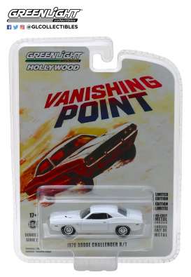 Dodge - Challenger R/T *Vanishing Poin 1970 white - 1:64 - GreenLight - 44820A - gl44820A | Tom's Modelauto's Dodge - Challenger R/T *Vanishing Poin 1970 white - 1:64 - GreenLight - 44820A - gl44820A | Tom's Modelauto's