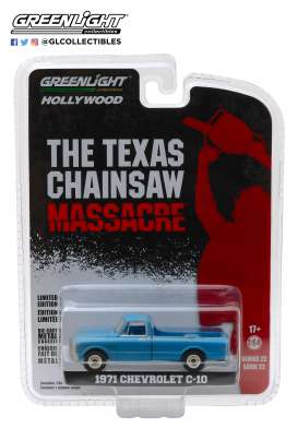 Chevrolet - C10 *Texas Chainsaw Massacre* 1974 green-blue - 1:64 - GreenLight - 44820B - gl44820B | Tom's Modelauto's Chevrolet - C10 *Texas Chainsaw Massacre* 1974 green-blue - 1:64 - GreenLight - 44820B - gl44820B | Tom's Modelauto's