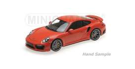 Porsche  - 911 Turbo S 2016 orange - 1:18 - Minichamps - 110067120 - mc110067120 | Toms Modelautos