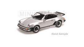 Porsche  - 911 Turbo 1977 silver-green metallic - 1:12 - Minichamps - 125066125 - mc125066125 | Toms Modelautos