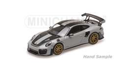 Porsche  - 911 2018 grey/black - 1:43 - Minichamps - 410067220 - mc410067220 | Toms Modelautos